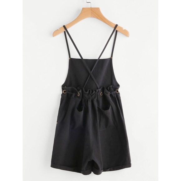 Donating soon! Cross Back Overall Shorts - Picture 3 of 5